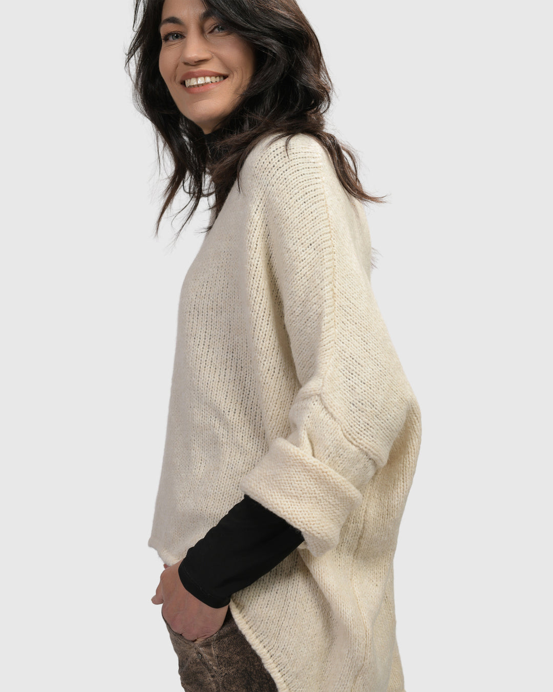 Siesta Oversized Sweater, Cream