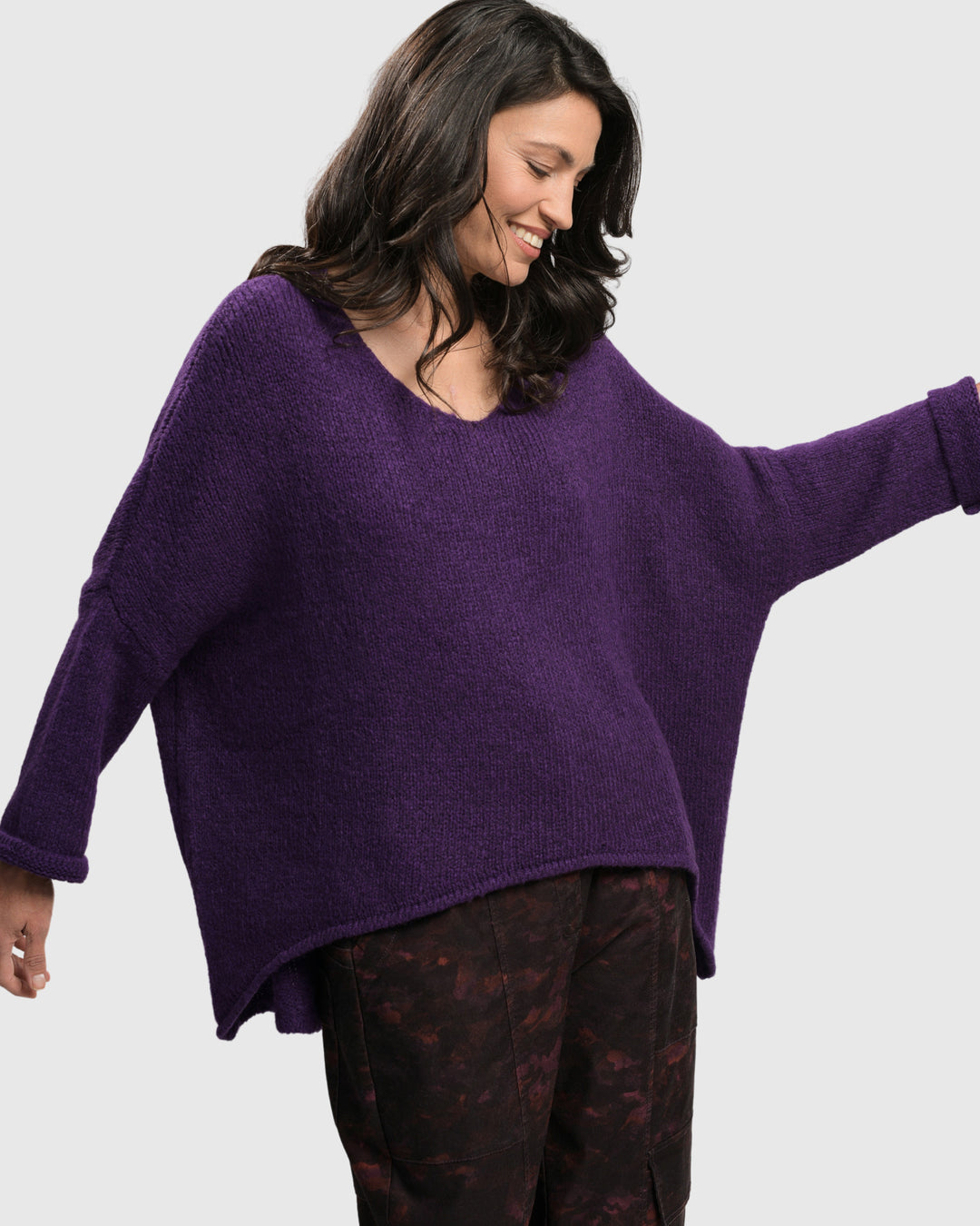 Siesta Oversized Sweater, Purple