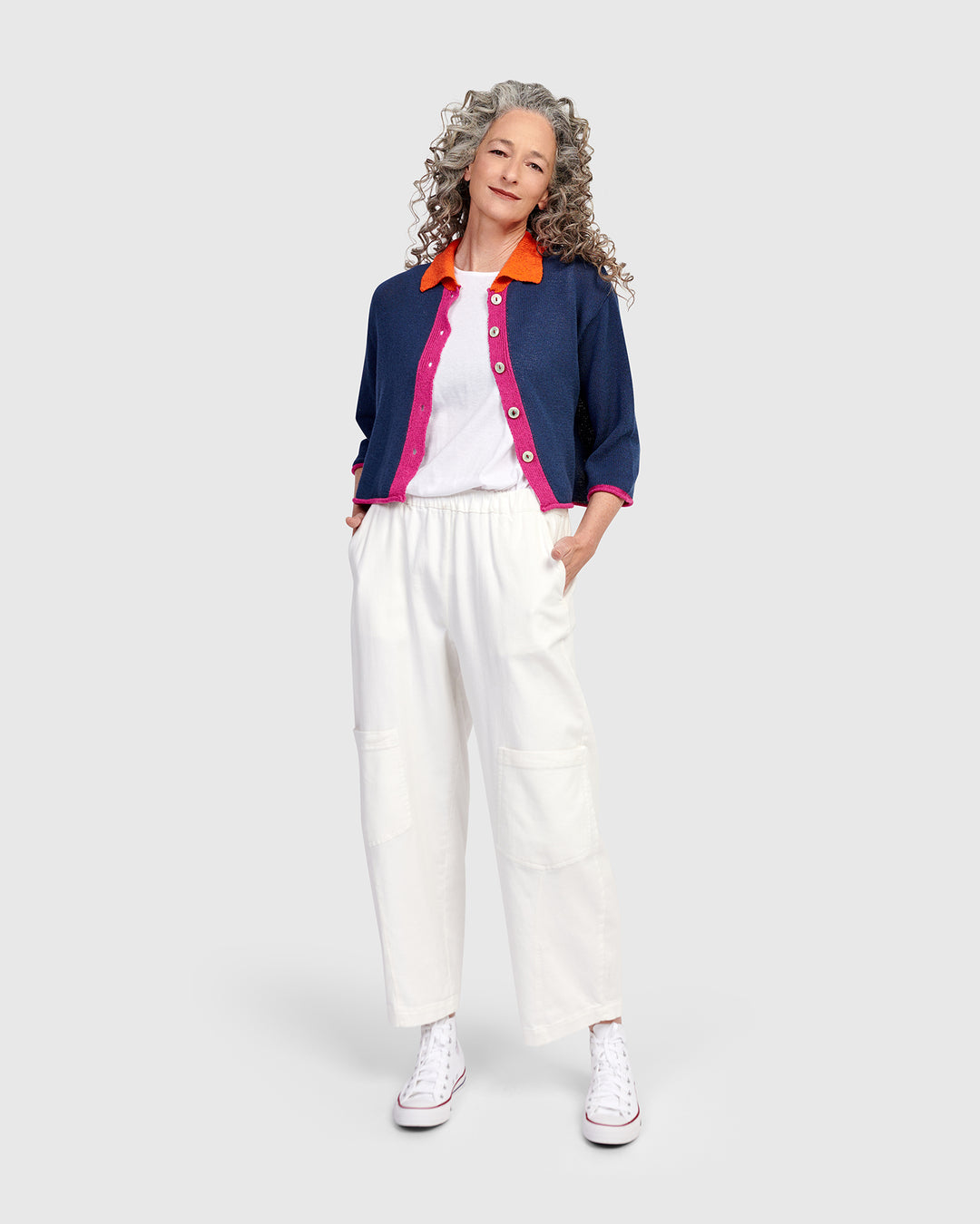 Papaya Relaxed Pants, White