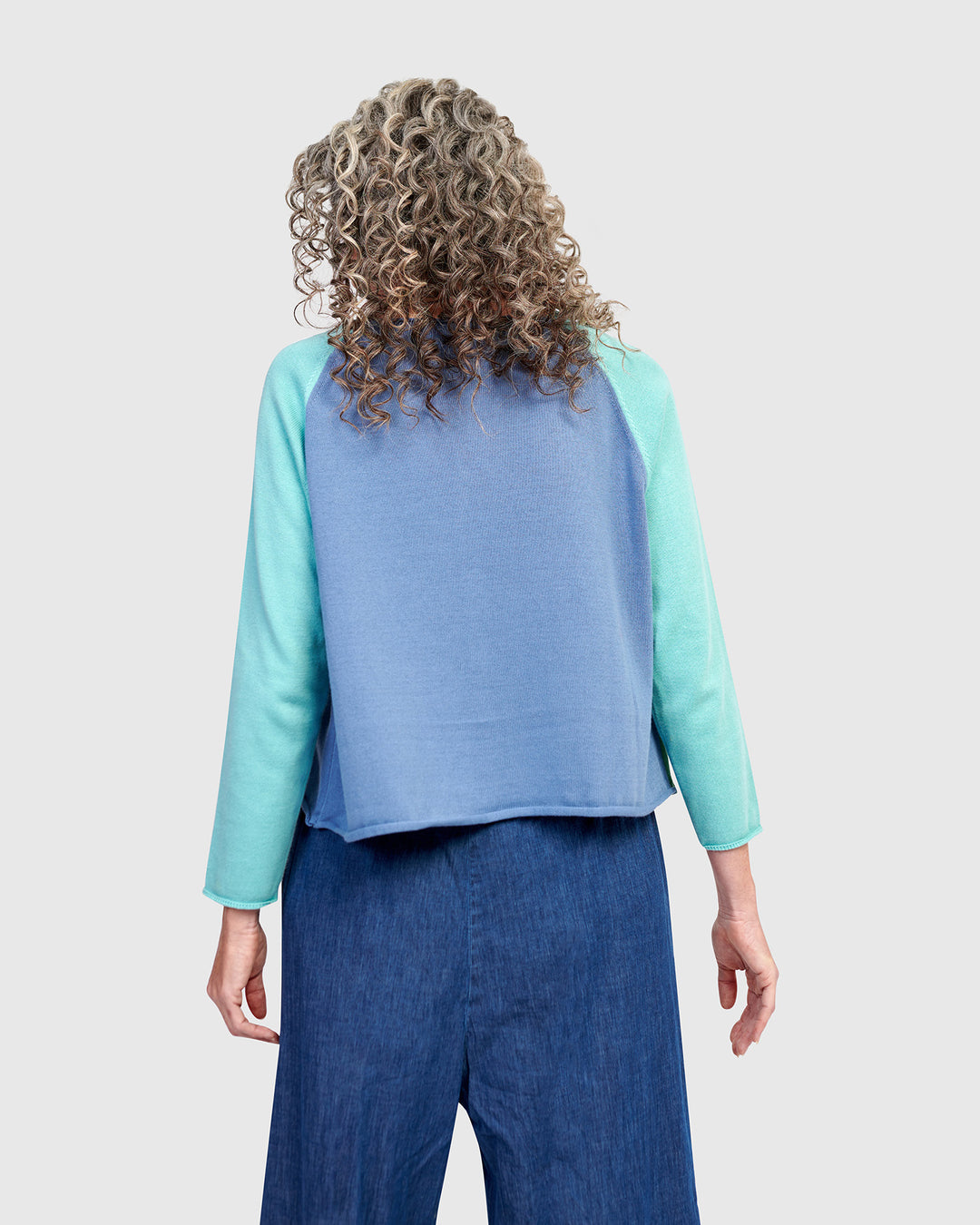 Seashell Cardigan, Aqua