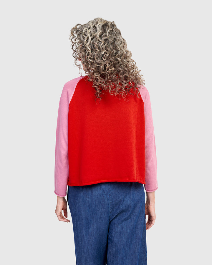 Seashell Cardigan, Magenta