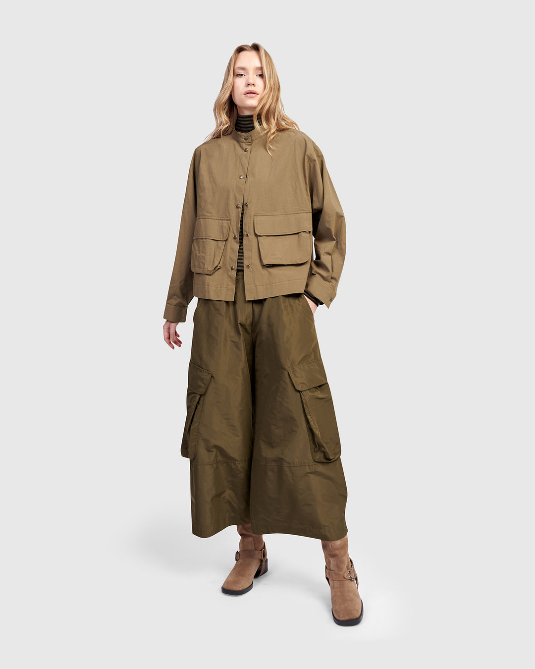 Urban Wide Cargo Pants, Khaki