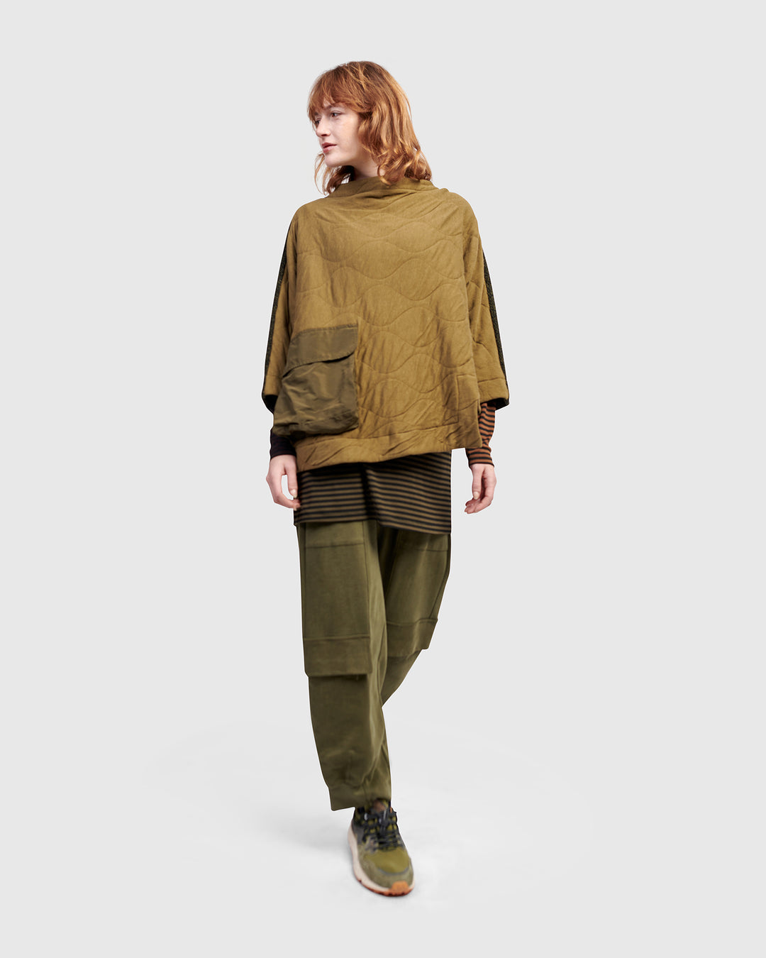 Urban Sah Quilted Pullover, Khaki