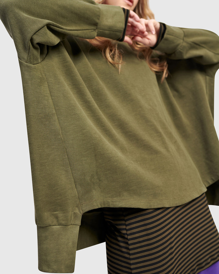 Urban Kasbah Cewneck Top, Olive