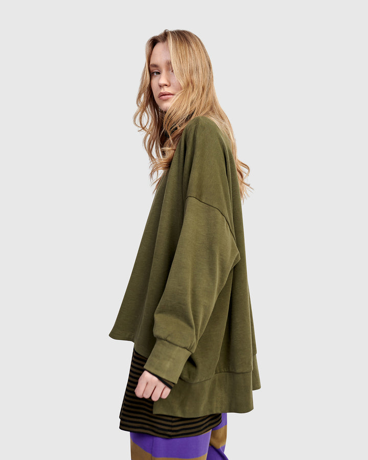 Urban Kasbah Cewneck Top, Olive