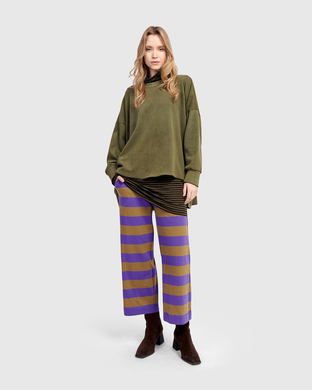 Urban Kasbah Cewneck Top, Olive
