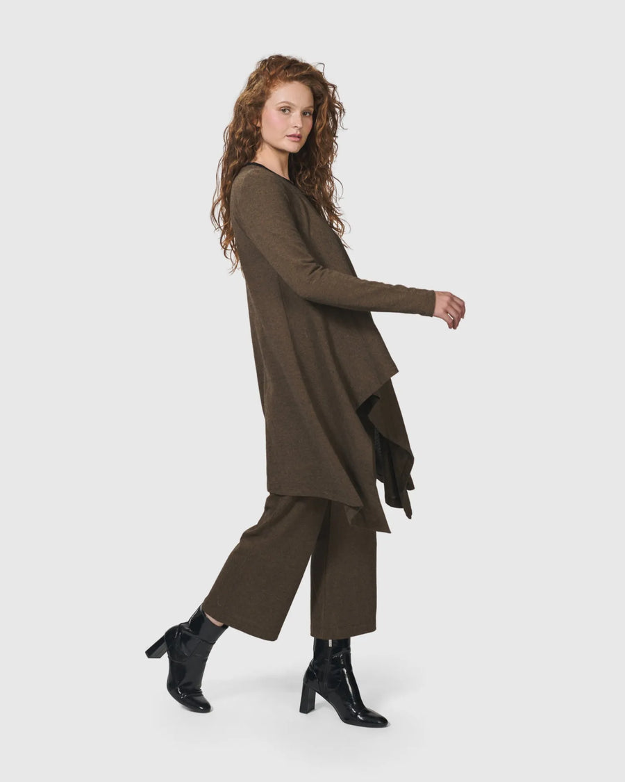 Essential Swing Tunic Top, Brown main image 1