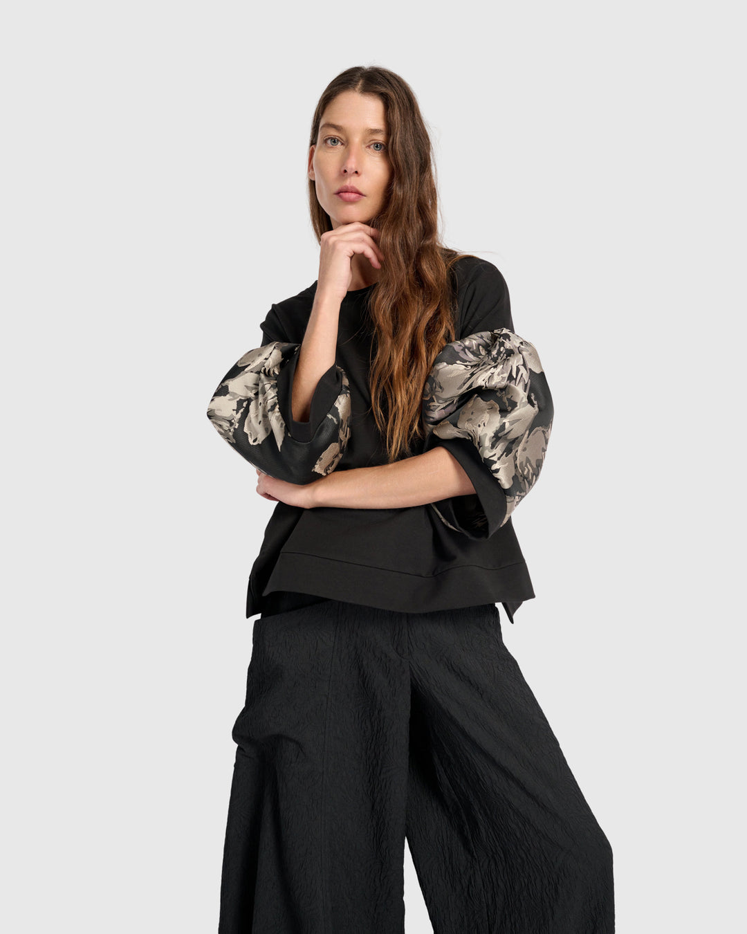 Reverie Puff Sleeve Top, Floral