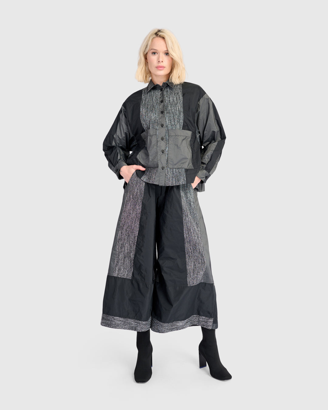 Tasset Wide Leg Pants, Iron