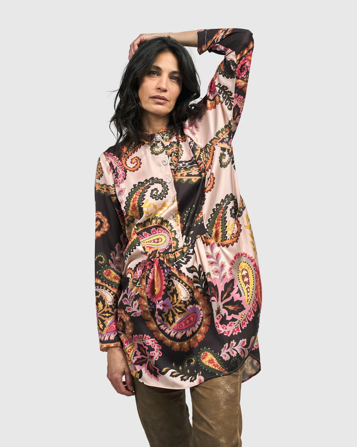 Bernie Babydoll Top, Paisley