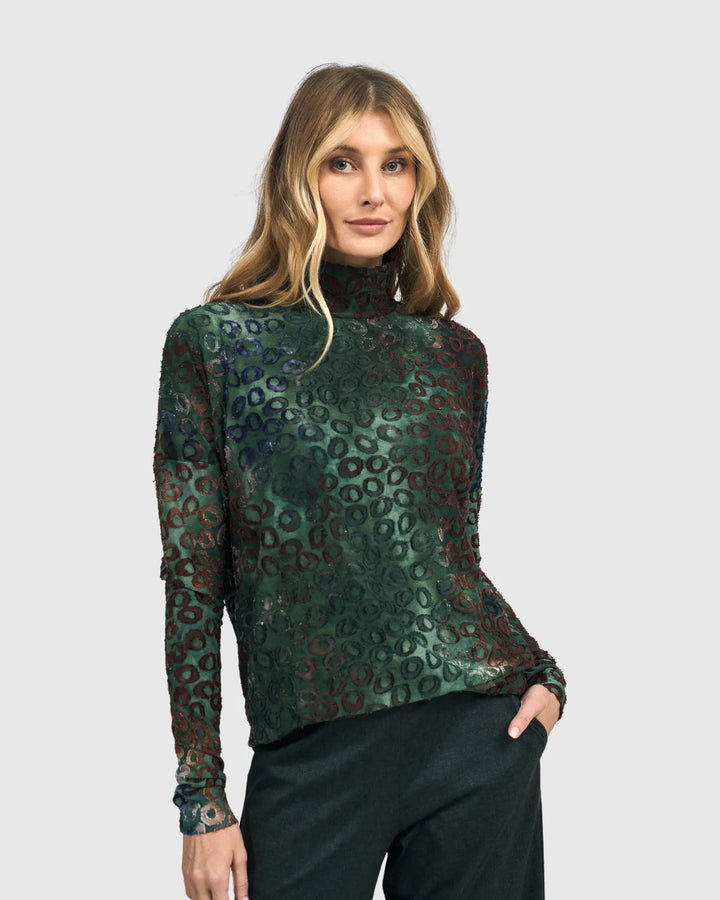 Lenore Turtleneck Top, Lagoon