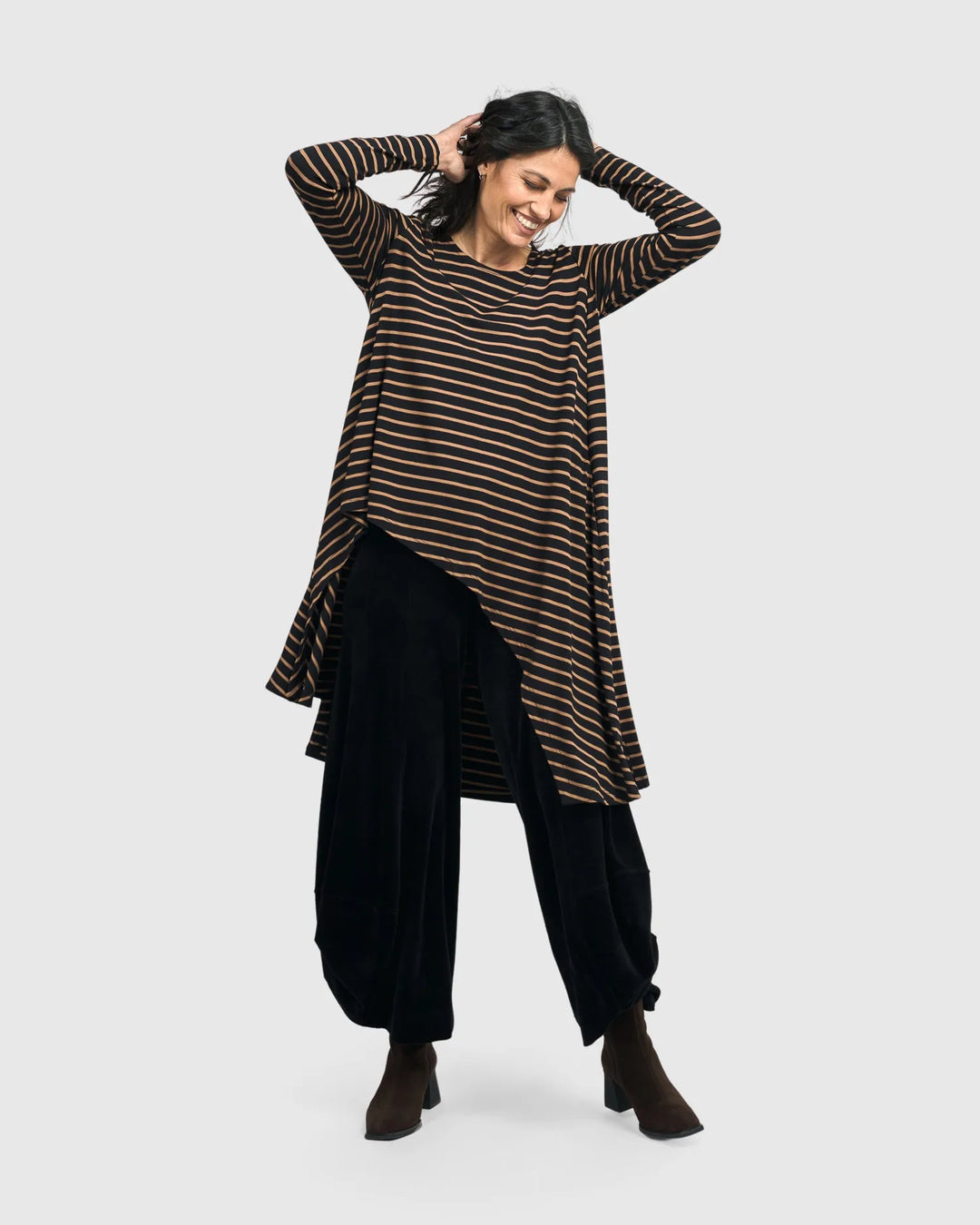 Calypso Hi-Lo Tunic Top, Stripes