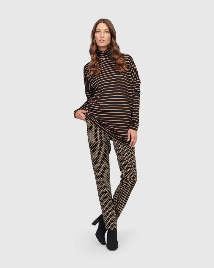 Lenore Turtleneck Top, Stripes