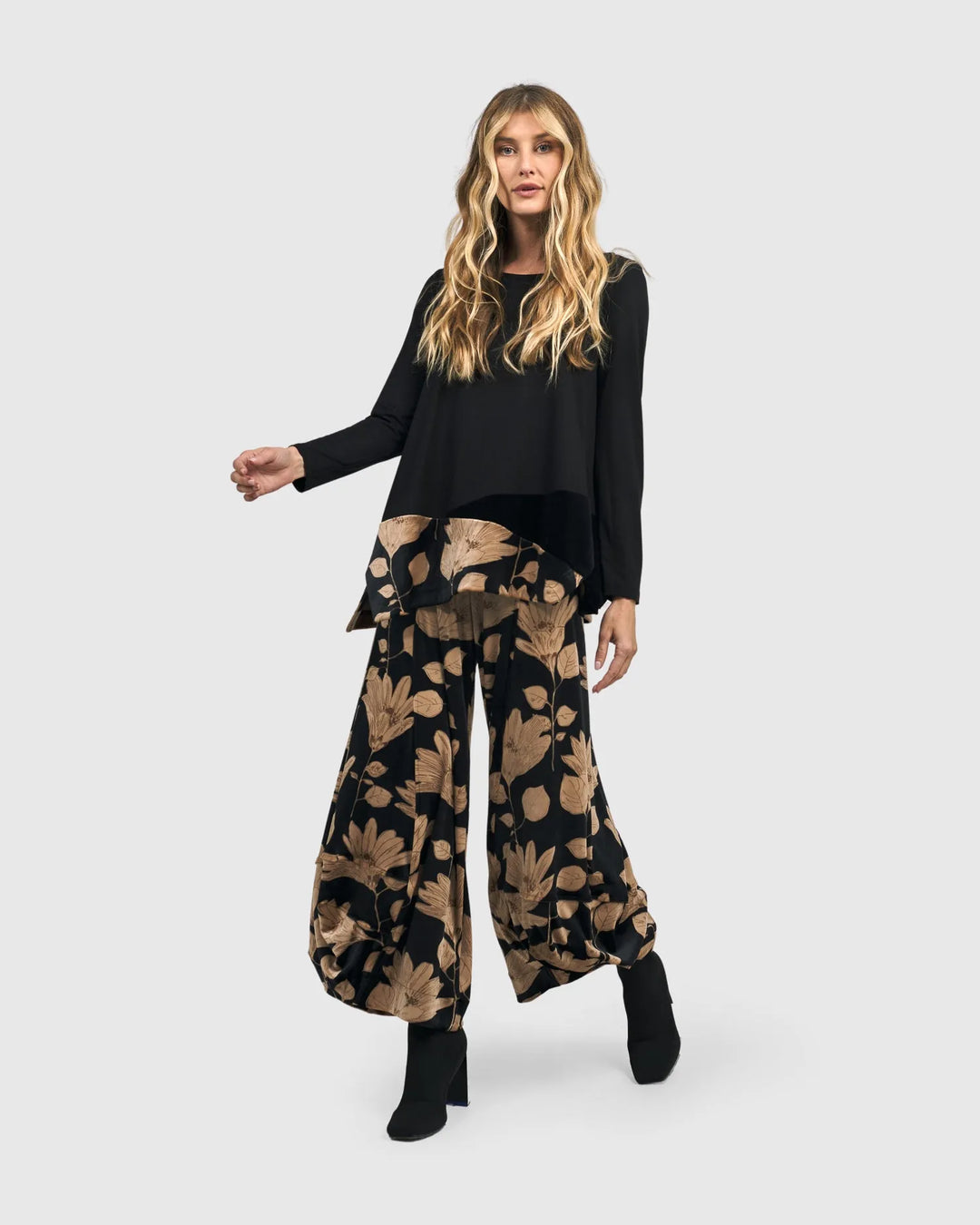 Tessa Velvet Punto Pants, Floral