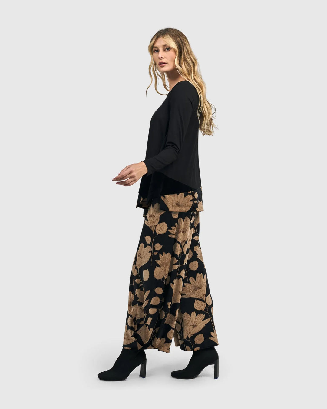 Tessa Velvet Punto Pants, Floral