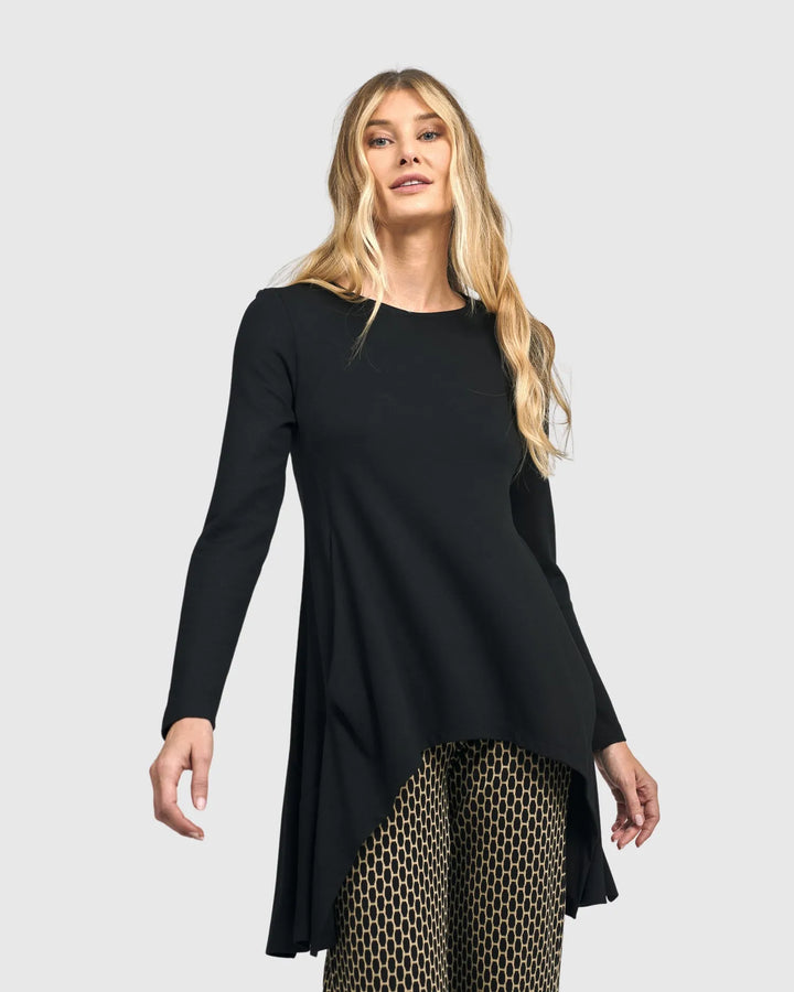 Night Owl Tunic Top, Black