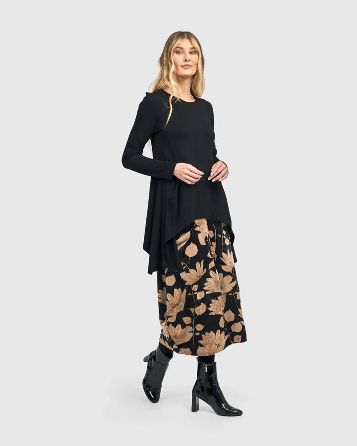 Pippa Velvet Skirt, Floral