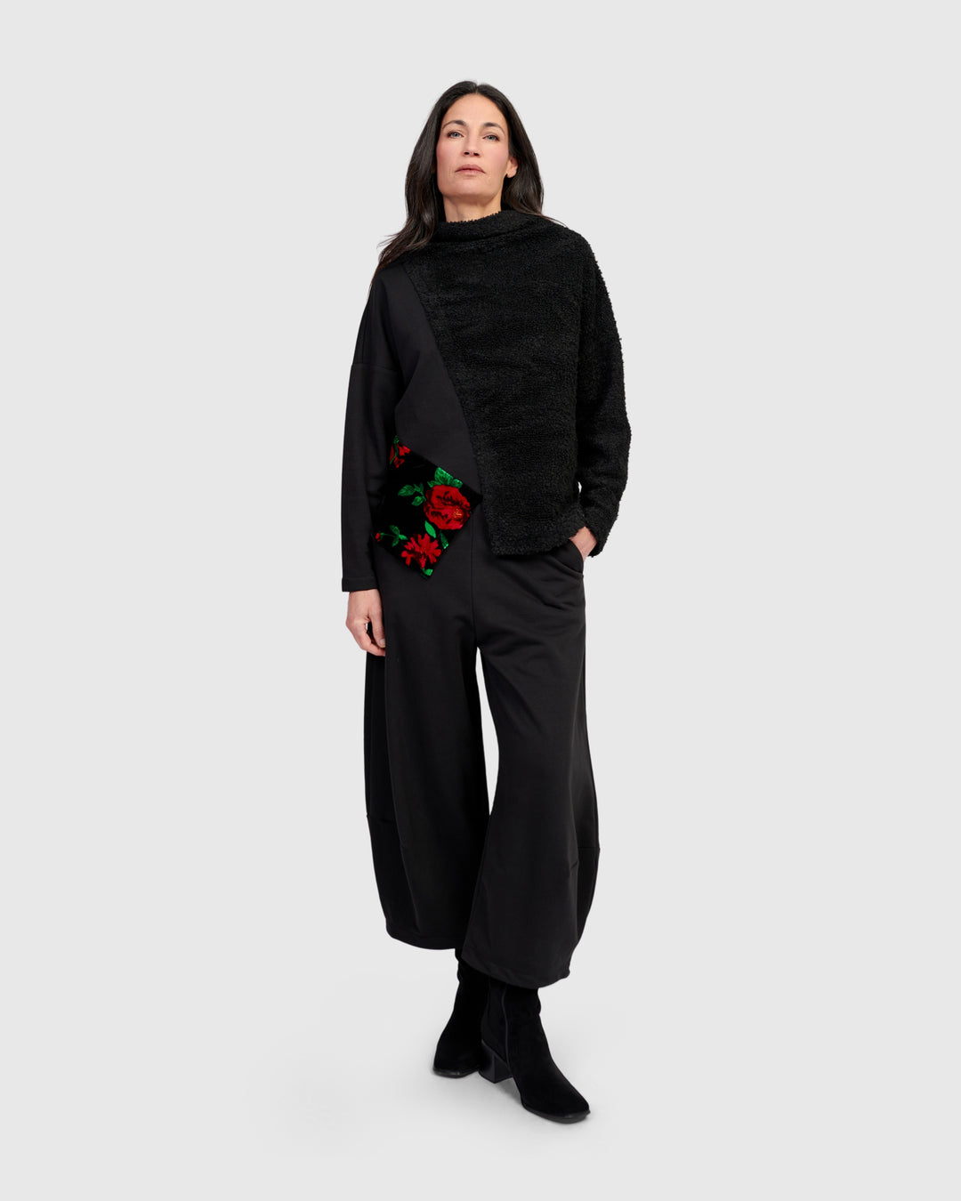 Loft Terry Lantern Pants, Black