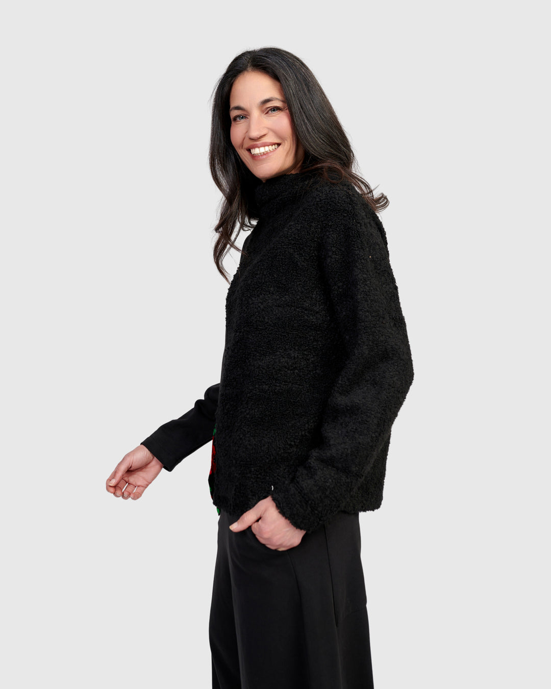 Razzi Boucle Jumper, Roses