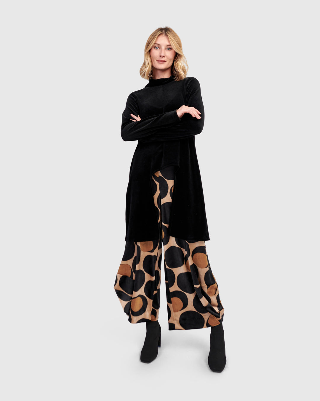 Velvet Punto Pants, Eclipse