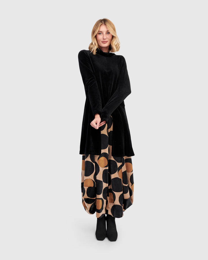 Everyday Velvet Cutout Top, Black
