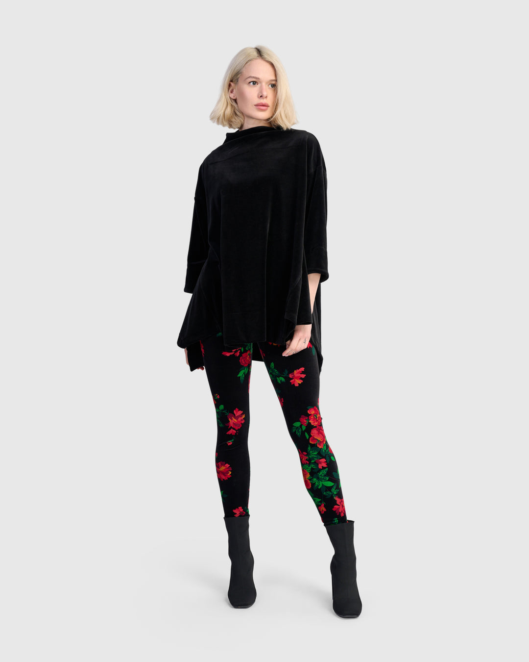 Starlet Velvet Leggings, Roses