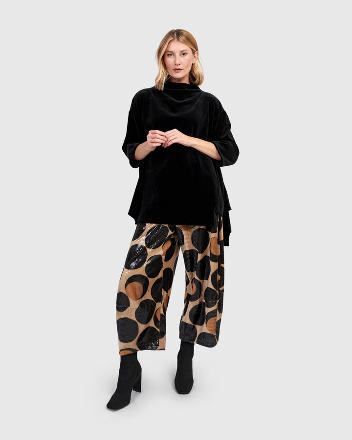Shimmy Sequin Lantern Pants, Eclipse