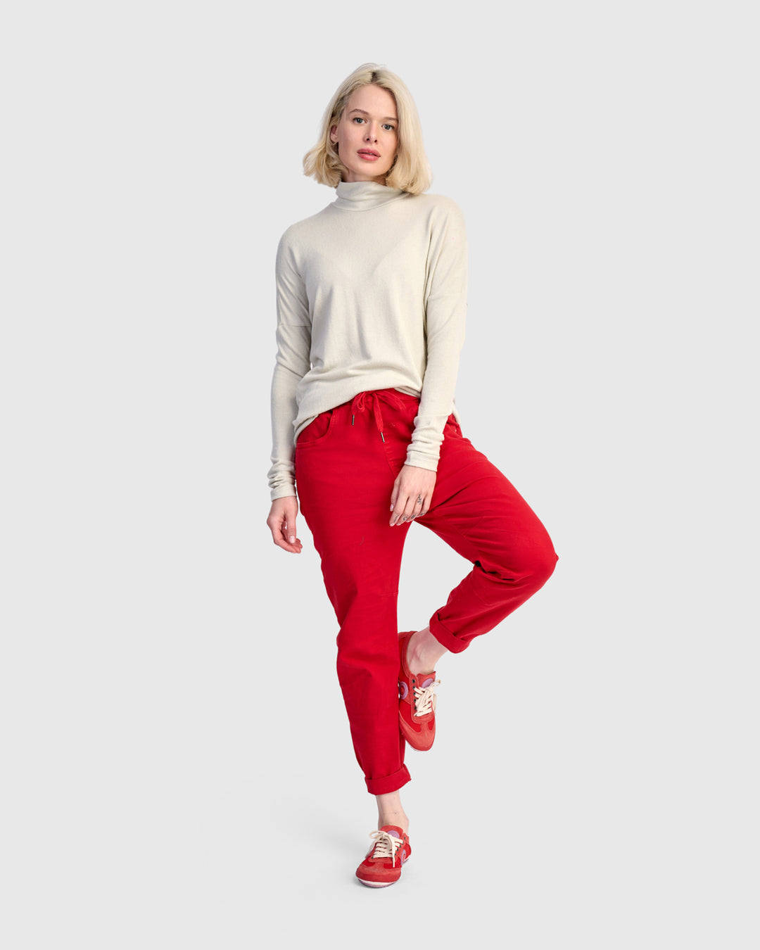 Soft Knit Turtleneck, Cream