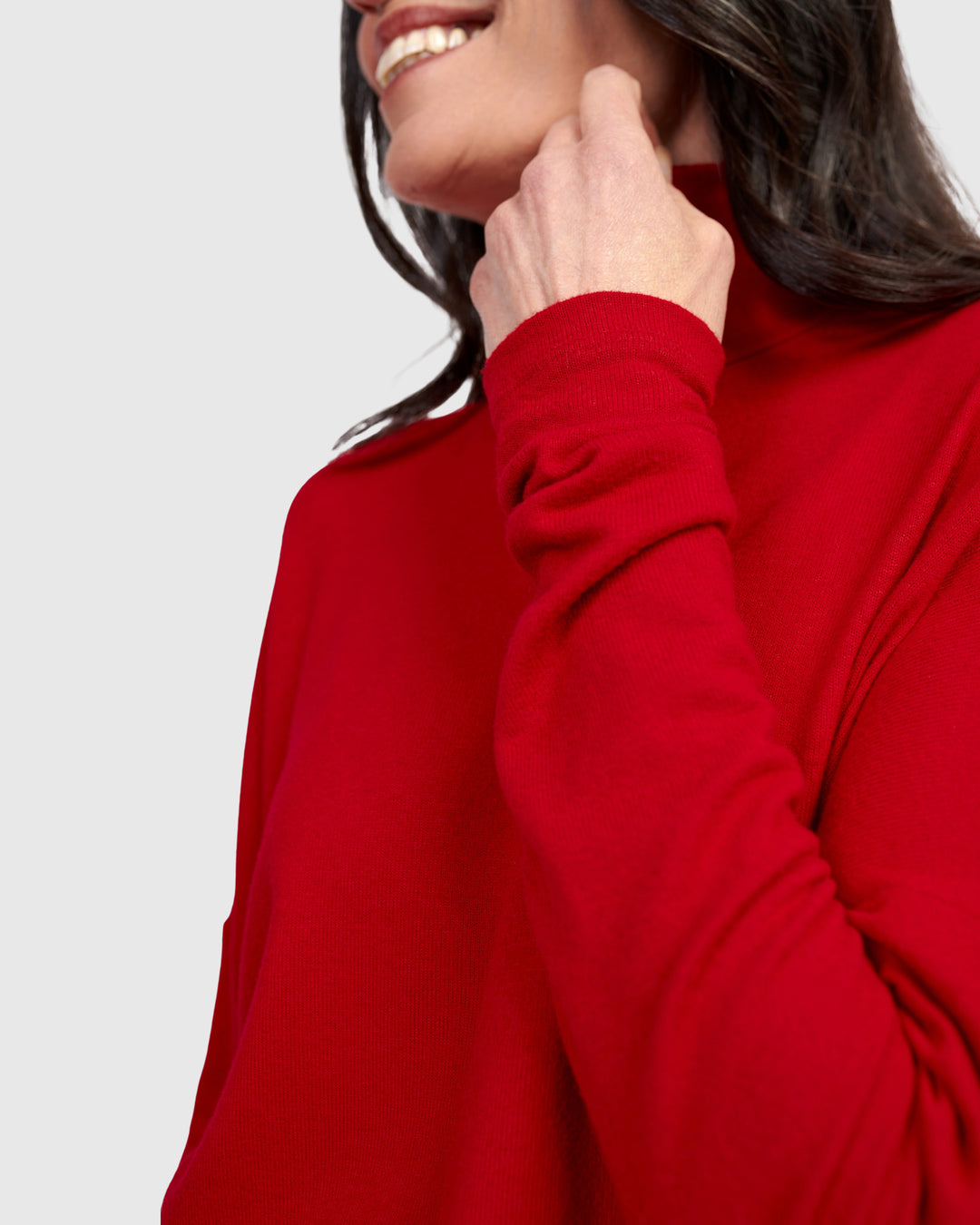 Soft Knit Turtleneck, Red