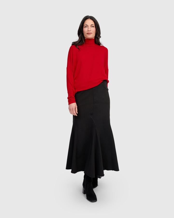 Soft Knit Turtleneck, Red