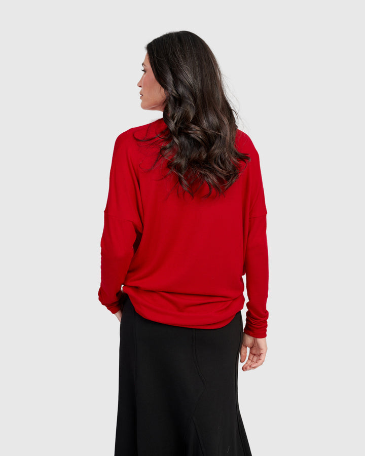 Soft Knit Turtleneck, Red
