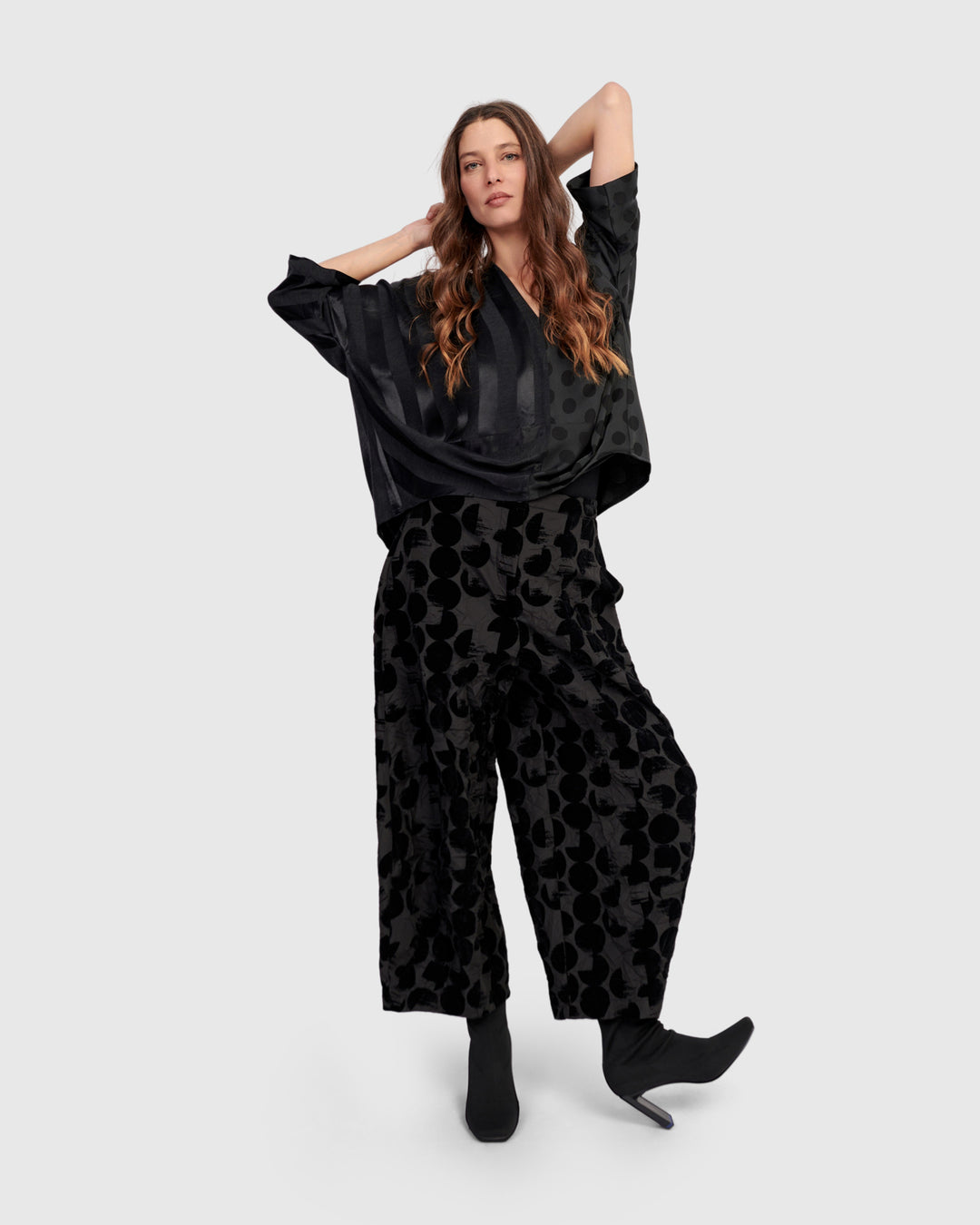 Fatima Draped Top, Black