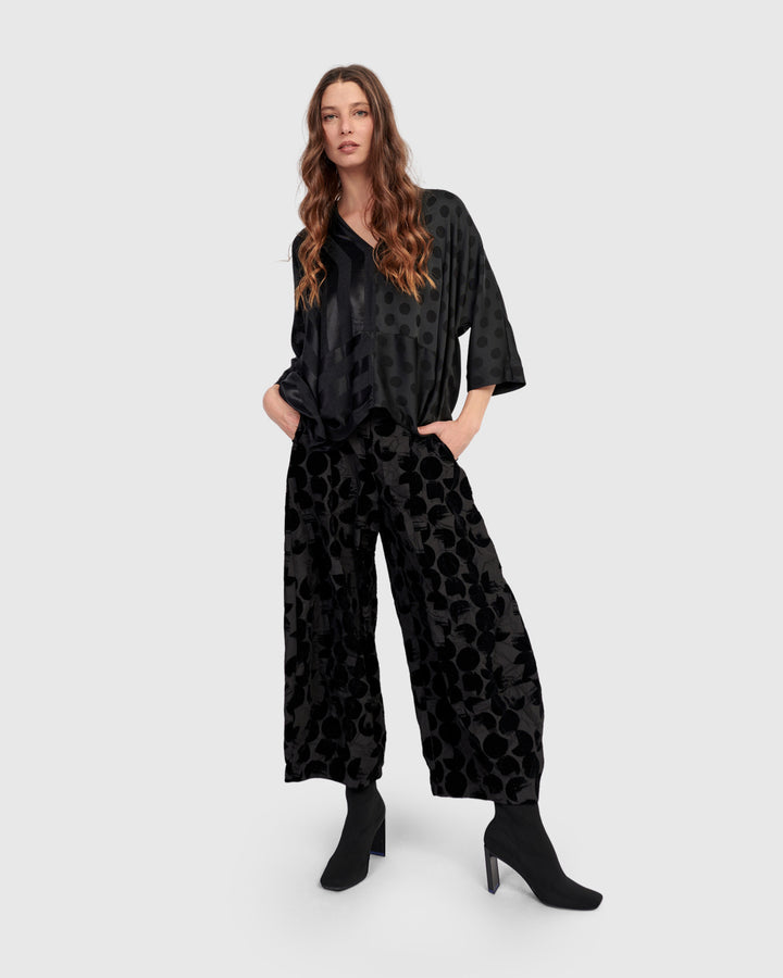 Fatima Draped Top, Black