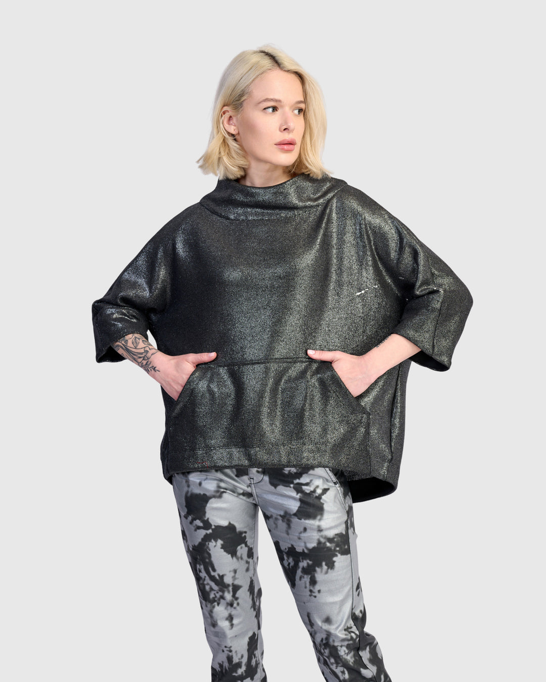 Roxy Pullover Top, Silver