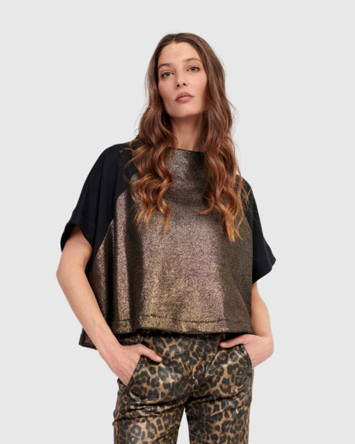 Velma Raglan Top, Gold