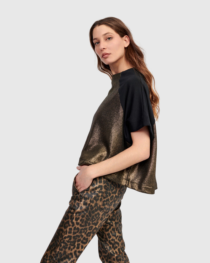 Velma Raglan Top, Gold