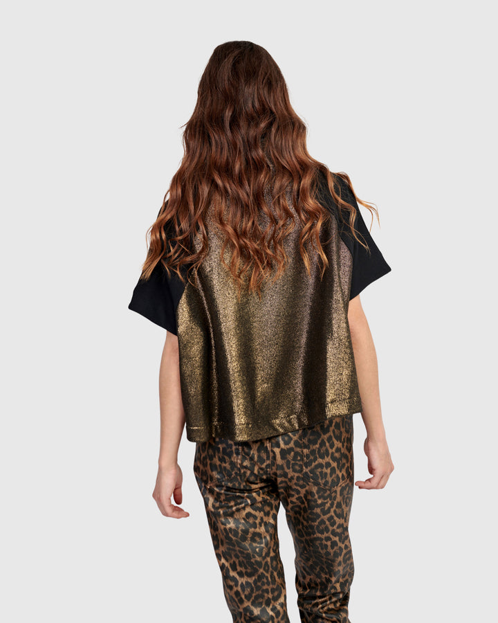 Velma Raglan Top, Gold