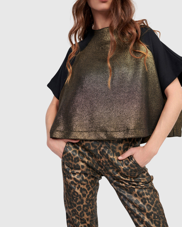 Velma Raglan Top, Gold