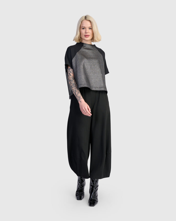 Velma Raglan Top, Silver