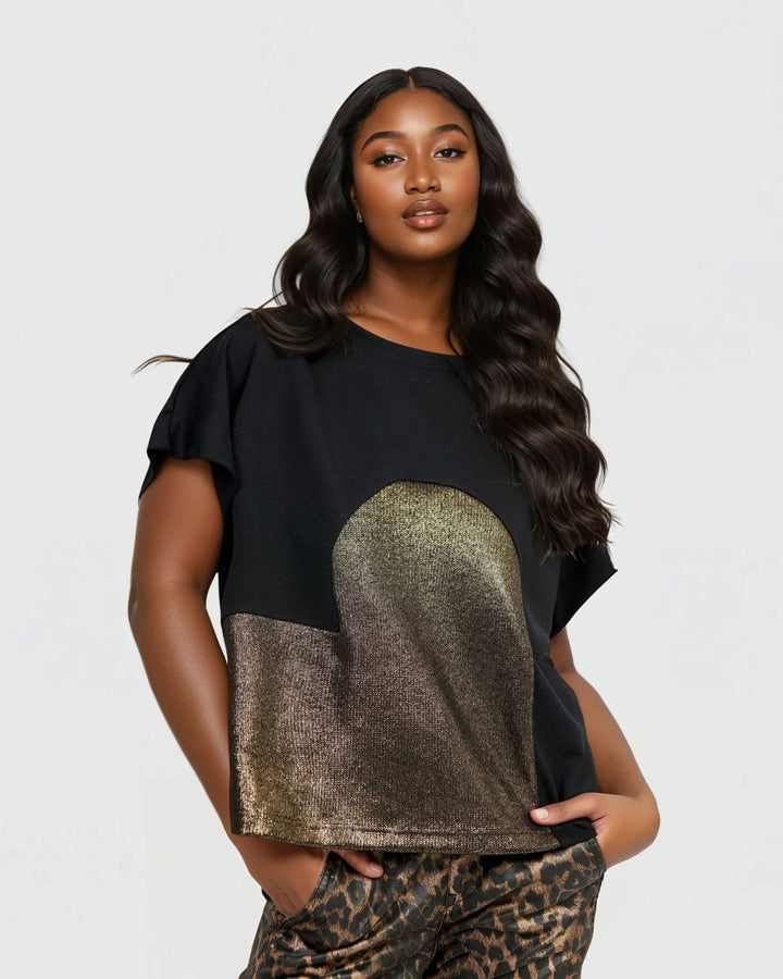 Lola Heart Tee, Gold