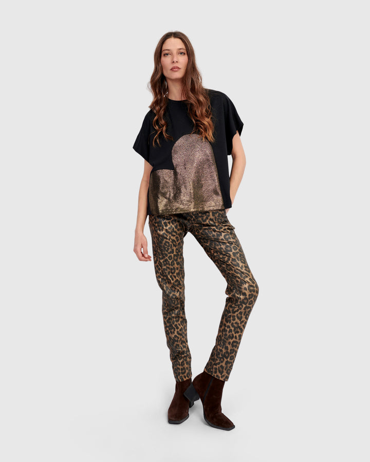Lola Heart Tee, Gold