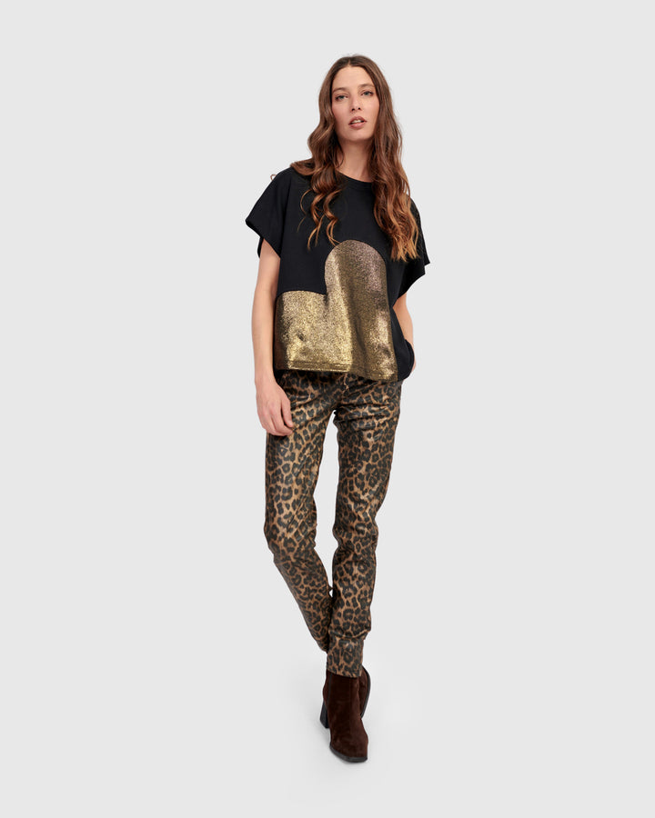 Lola Heart Tee, Gold