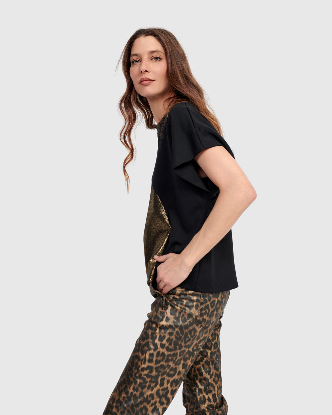 Lola Heart Tee, Gold