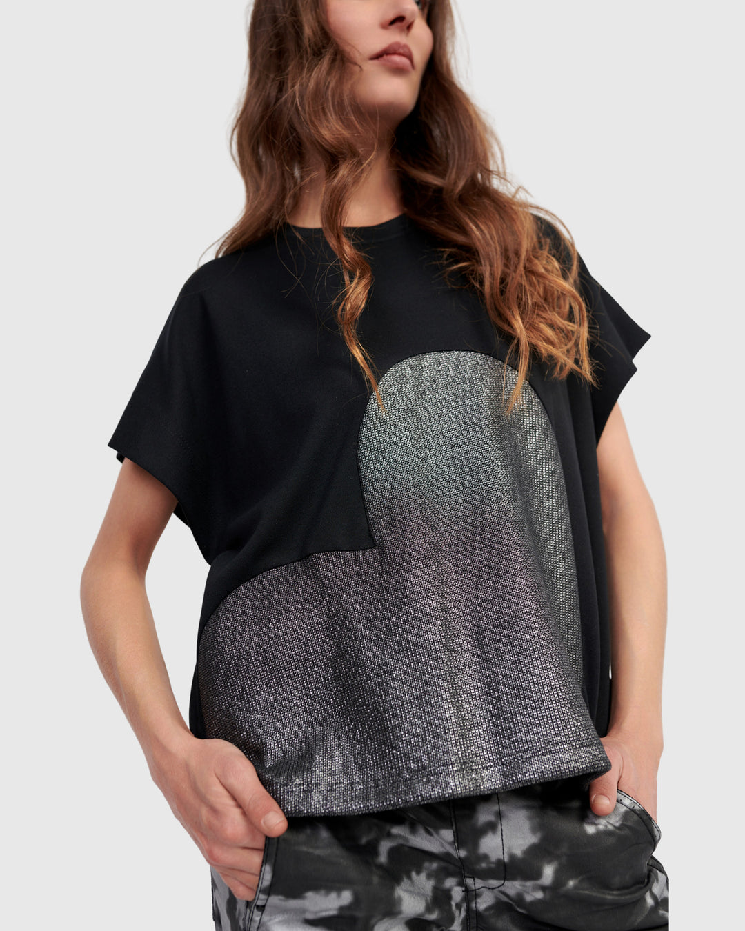Lola Heart Tee, Silver