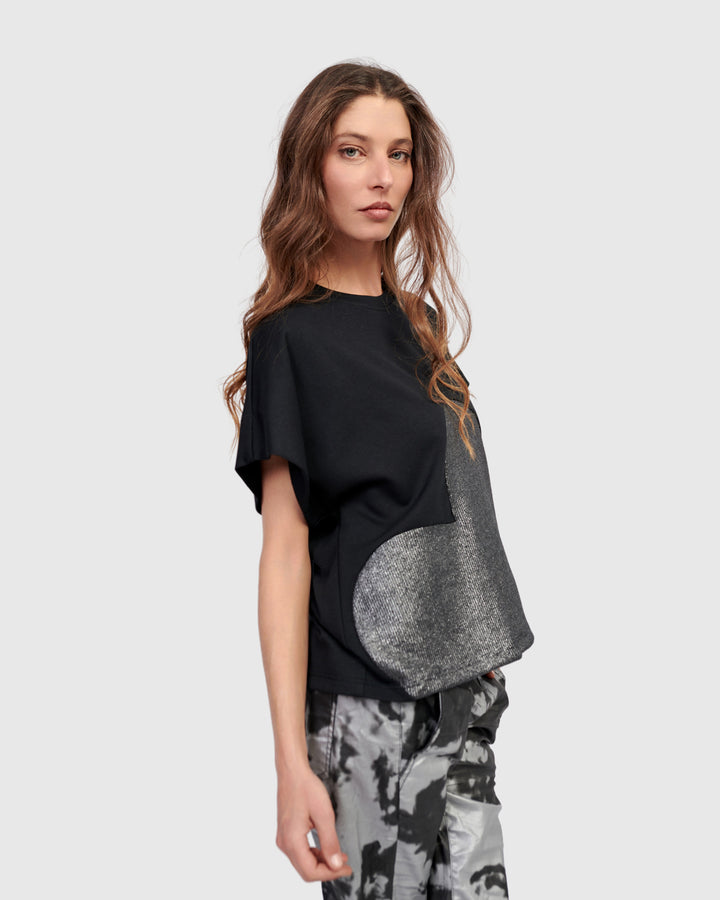 Lola Heart Tee, Silver