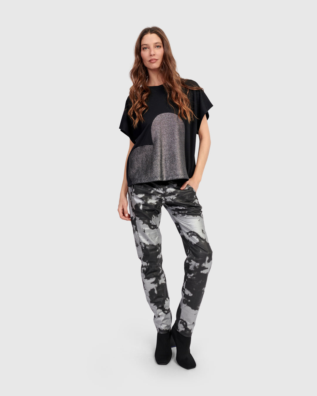 Lola Heart Tee, Silver