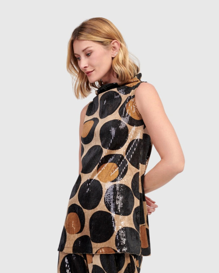 Tinsel Sequin Bistro Top, Eclipse
