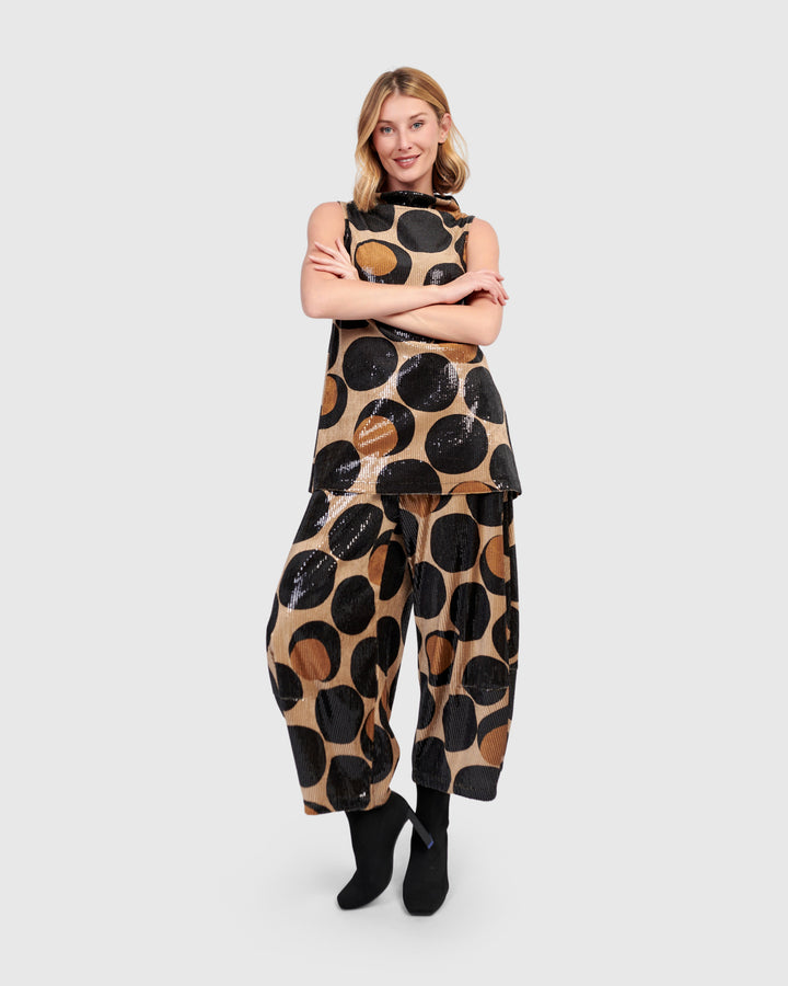 Shimmy Sequin Lantern Pants, Eclipse