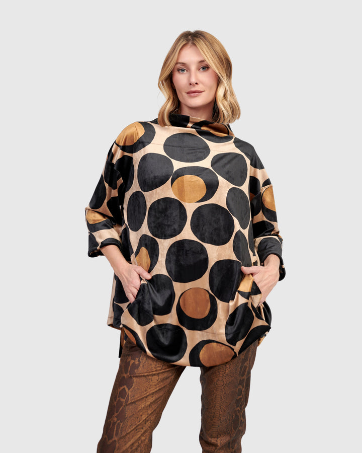 Aya Velvet Trapeze Top, Eclipse