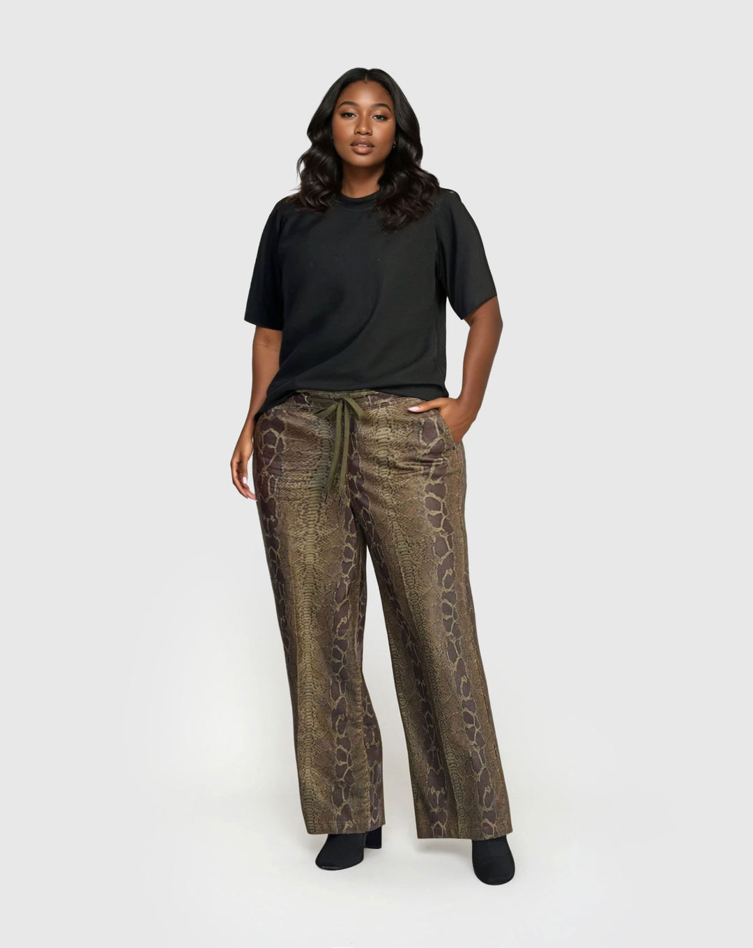 Python Wide Leg Stretch Jeans, Cobra